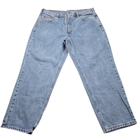 Carhartt Other - Carhartt B17 Jeans Mens 40x27 (tag 40x28) Stone Wash Blue Relaxed Straight Denim